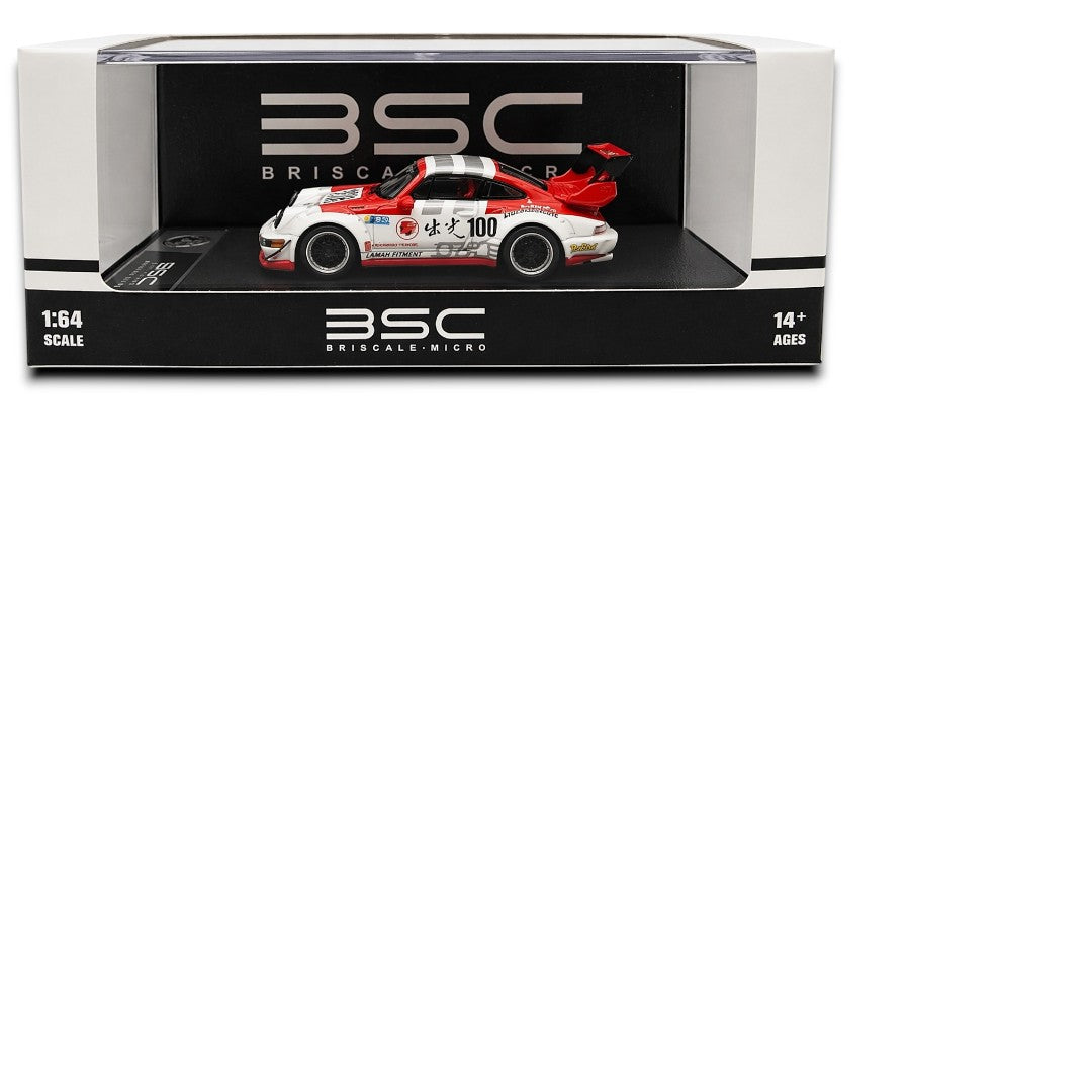 BSC 1:64 Porsche 911 (964) RWB Diecast Model Car – Liberty Walk Style Widebody Collectible with Display Case
