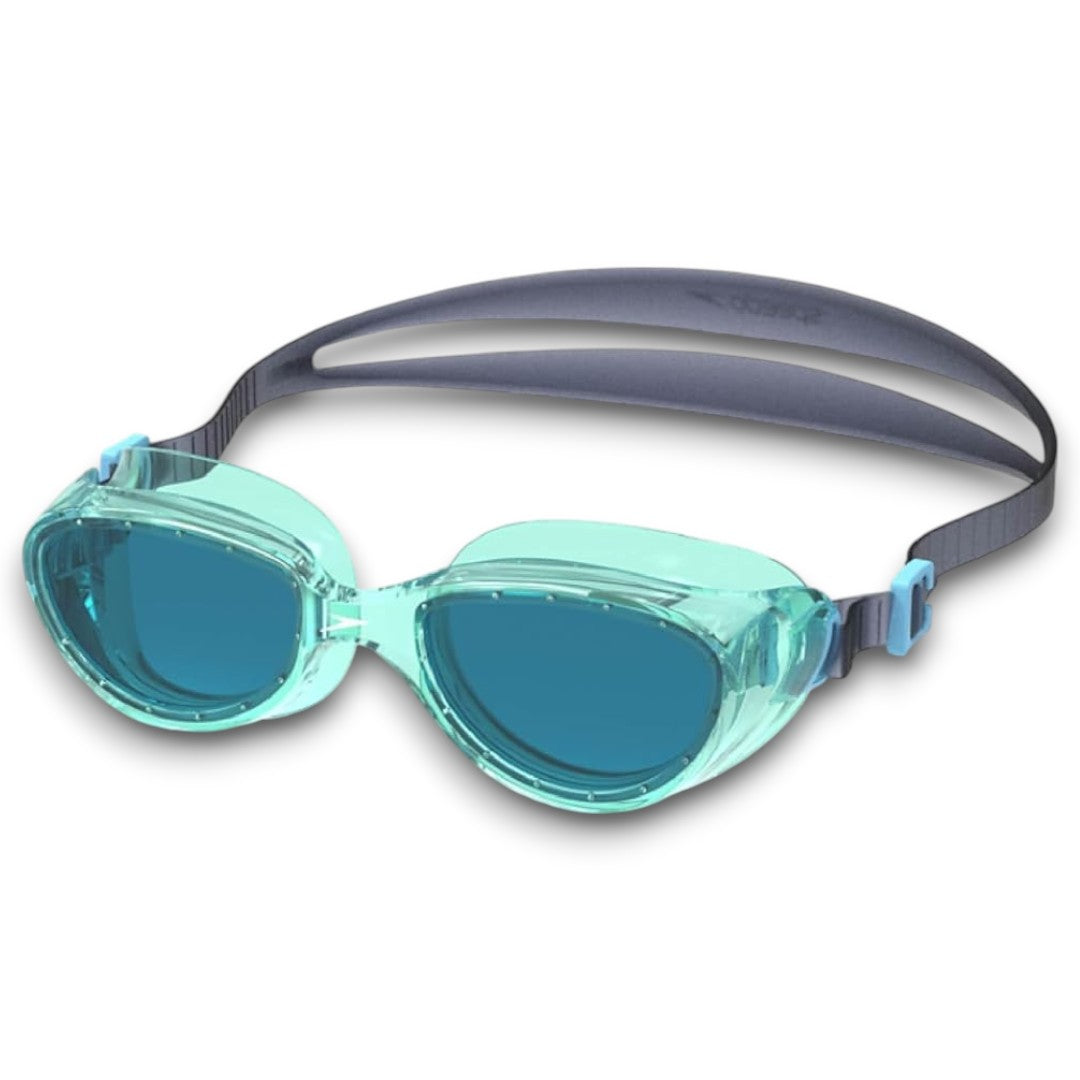 Speedo Futura Classic Smoke Lens Swim Goggles – Unisex Adult Anti-Fog UV Protection Swimming Goggles with Adjustable Strap
