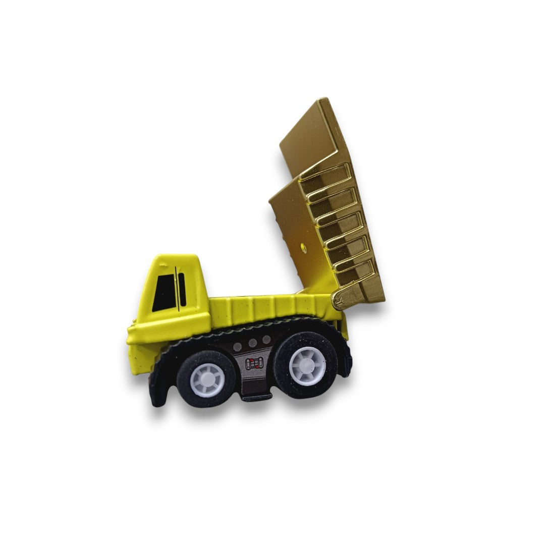 Joy Junction 1:64 Mini Racer Alloy Metal Dump Truck Toy with Pull-Back Action – Construction Tipper Diecast Vehicle for Kids (3+ Years)