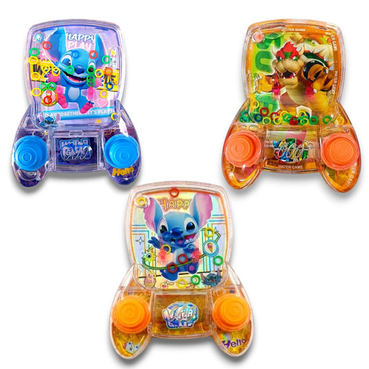 Kids Water Ring Toss Handheld Game Toy – Classic Press Button Water Game with Cartoon Theme