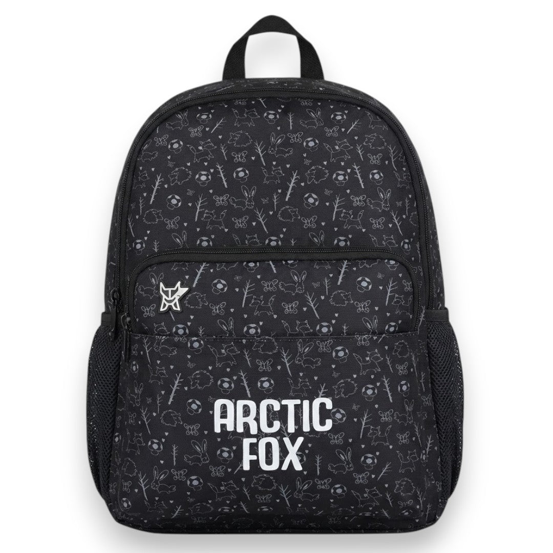 Arctic Fox School Bags Cuba Black 21L School BackpackLightweight Kids & Teens Casual Travel Bag with Multiple Compartments