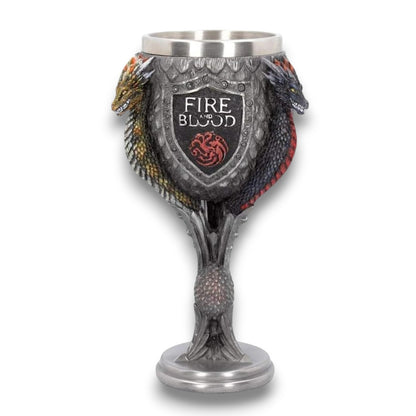 Game of Thrones Fire and Blood Dragon Goblet Chalice | 18 cm Fantasy Collectible Cup