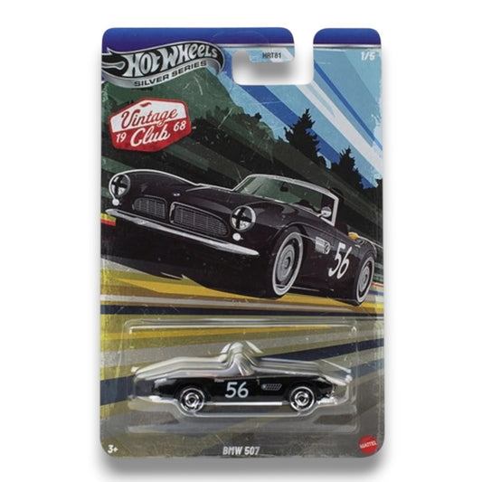 Hot Wheels Silver Series BMW 507 Vintage Club ’68 Die-Cast Car | 1:64 Scale Collectible