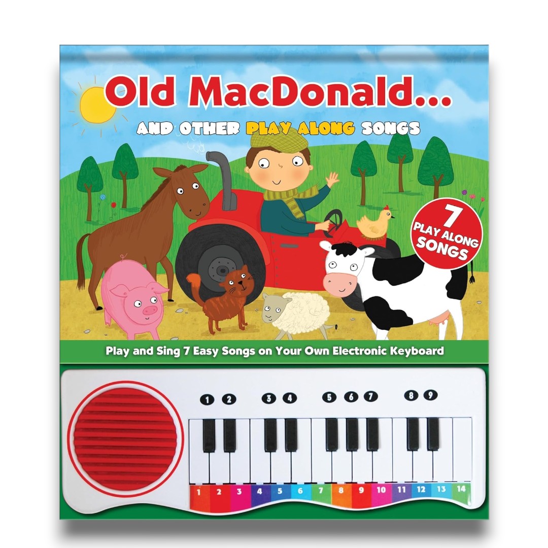 Old MacDonald and Other Play Along Songs | Musical Sound Book with Electronic Keyboard for Kids