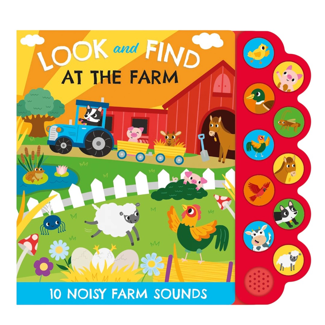 Page Publications Look and Find At the Farm Sound Book | Interactive Farm Animal Sound Book for Kids