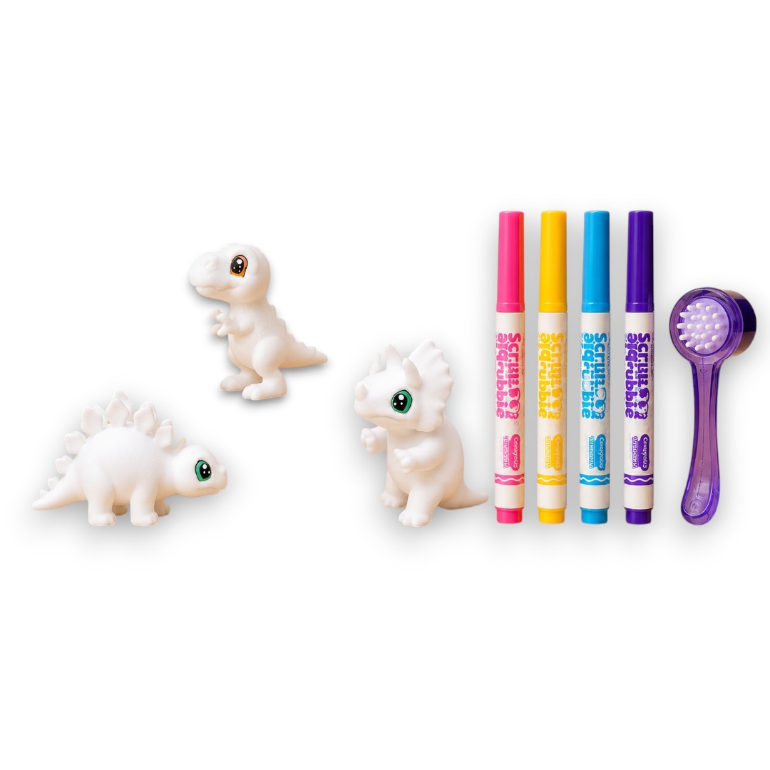 Luxor Crayola Scribble Scrubbie Dinosaur Color & Clean Activity Playset for Kids