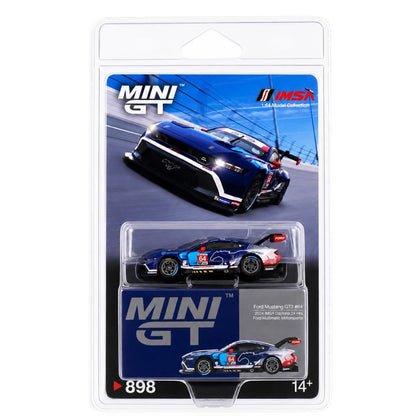 Mini GT 1:64 (Blister Pack) Ford Mustang GT3 #64 2024 IMSA Daytona 24H Ford Multimatic Motorsports Diecast Model Car