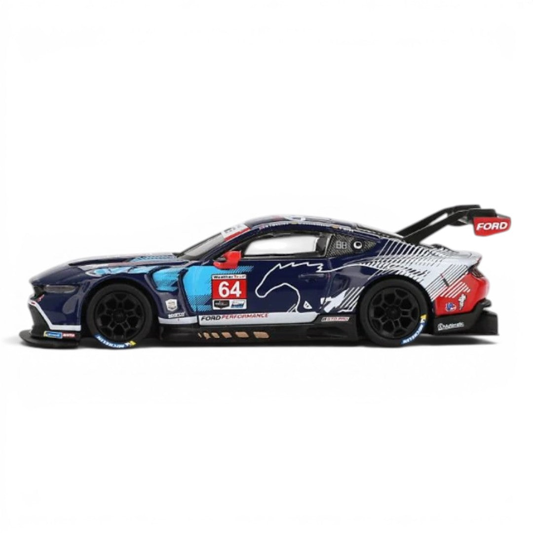 Mini GT 1:64 (Blister Pack) Ford Mustang GT3 #64 2024 IMSA Daytona 24H Ford Multimatic Motorsports Diecast Model Car
