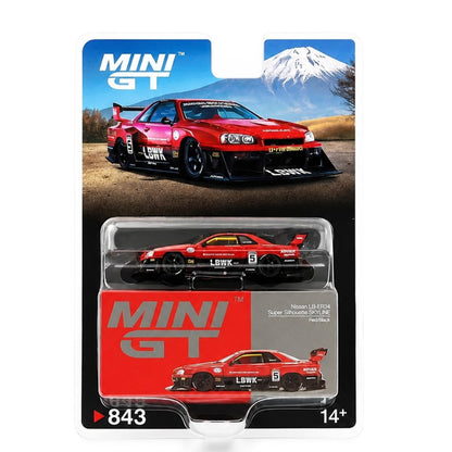 Mini GT 1:64 (Blister Pack) Nissan LB-ER34 Super Silhouette Skyline Red/Black LBWK Diecast Model Car