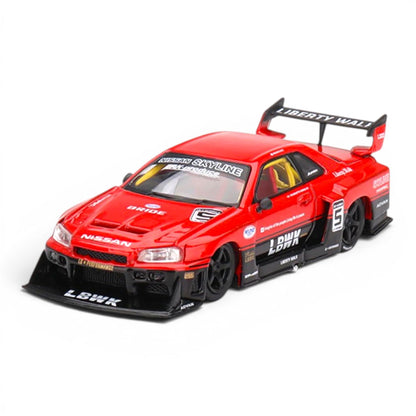 Mini GT 1:64 (Blister Pack) Nissan LB-ER34 Super Silhouette Skyline Red/Black LBWK Diecast Model Car