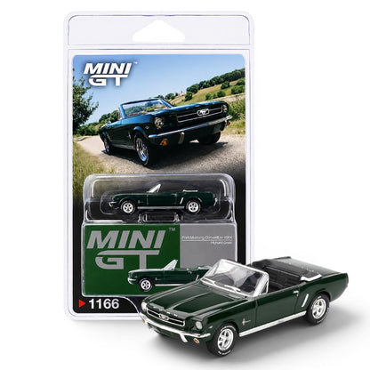 Mini GT 1:64 (Blister Pack) Ford Mustang Convertible 1964 Highland Green Diecast Model Car