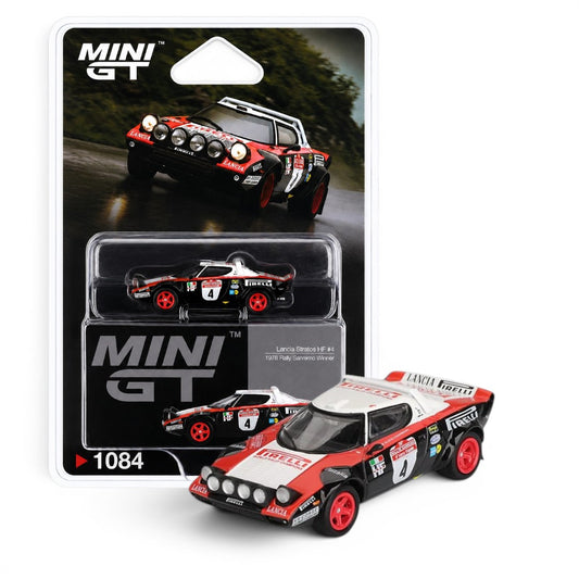 Mini GT 1:64 (Blister Pack) Lancia Stratos HF #4 1978 Rally Sanremo Winner Diecast Model Car | Collector Edition