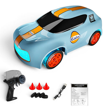 Mini RC Drift 1/64 Car 4WD 2.4GHz High-Speed Remote Control Racing Car Toy for Kids & Adults – Blue