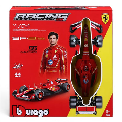 Bburago 1:24 Ferrari SF-24 #55 Carlos Sainz F1 Model Kit (2024) | Formula 1 Collectible Model