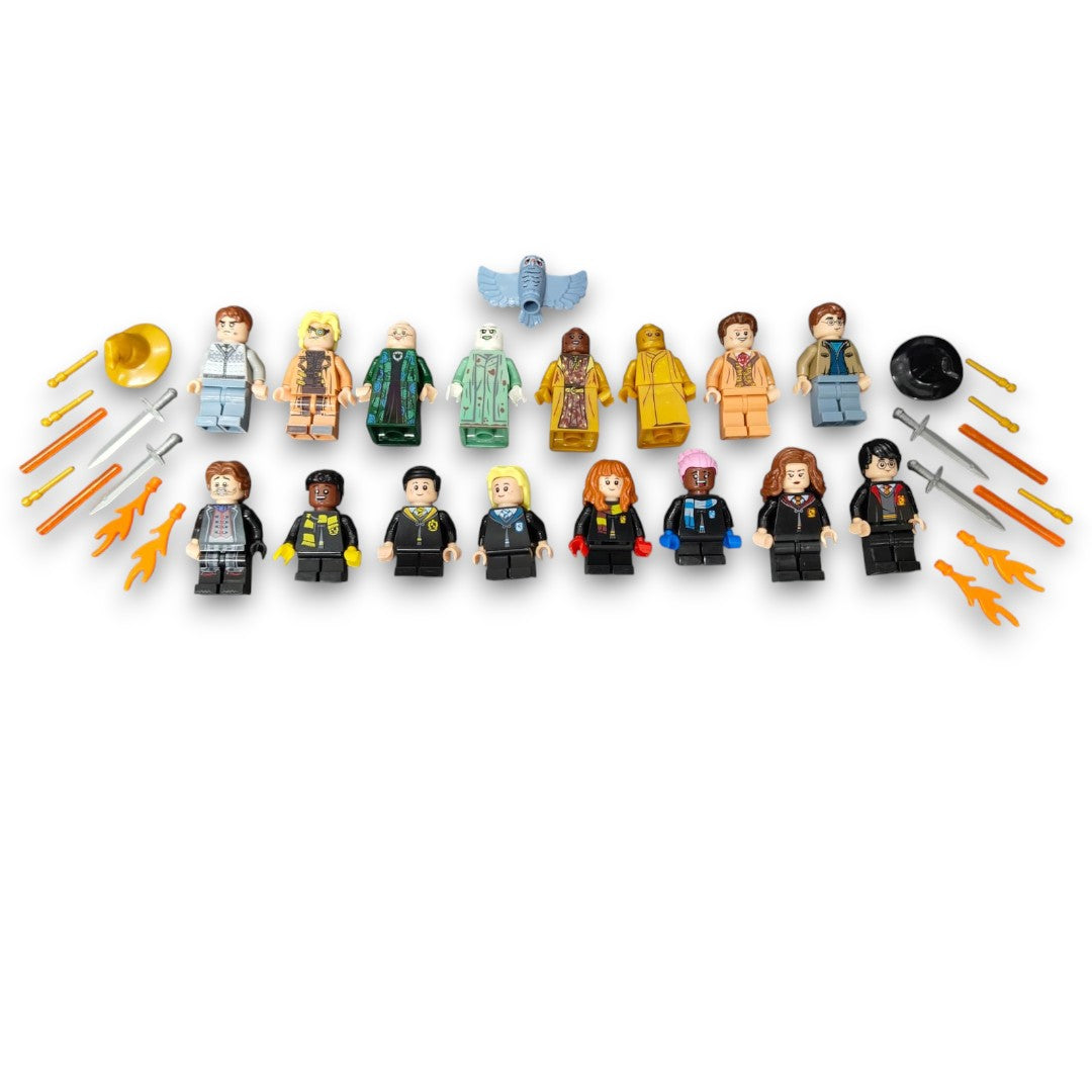 Harry Potter 16-Piece Building Block Minifigure Set | Wizarding World Character Collection with Accessories | Compatible Brick Figures for Kids 6+