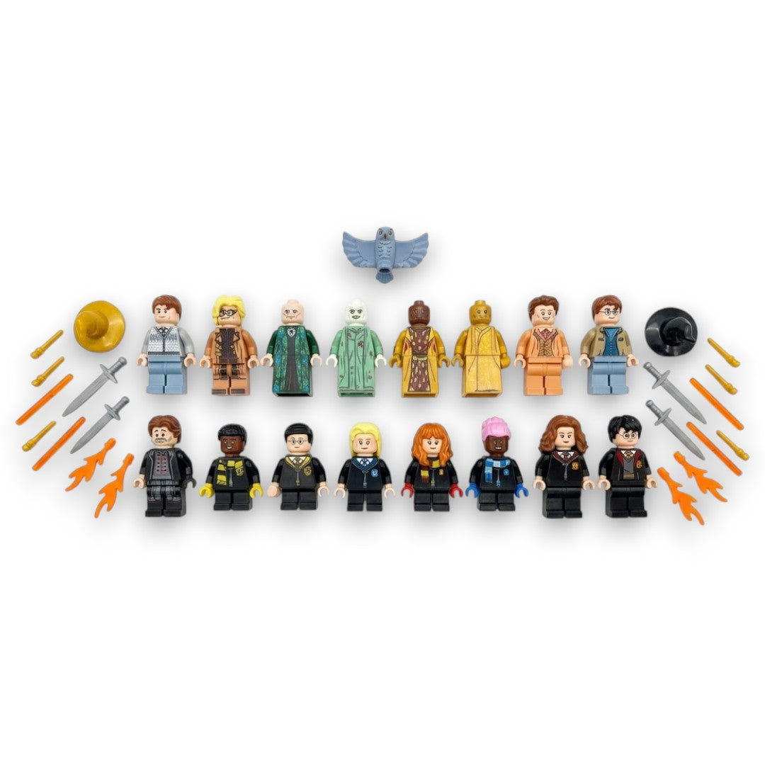 Harry Potter 16-Piece Building Block Minifigure Set | Wizarding World Character Collection with Accessories | Compatible Brick Figures for Kids 6+