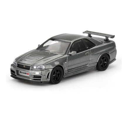 MINI GT 1:64 (Blister Pack) Nissan Skyline GT-R NISMO BNR34 CRS Version Dark Metal Gray Die-Cast Model Car