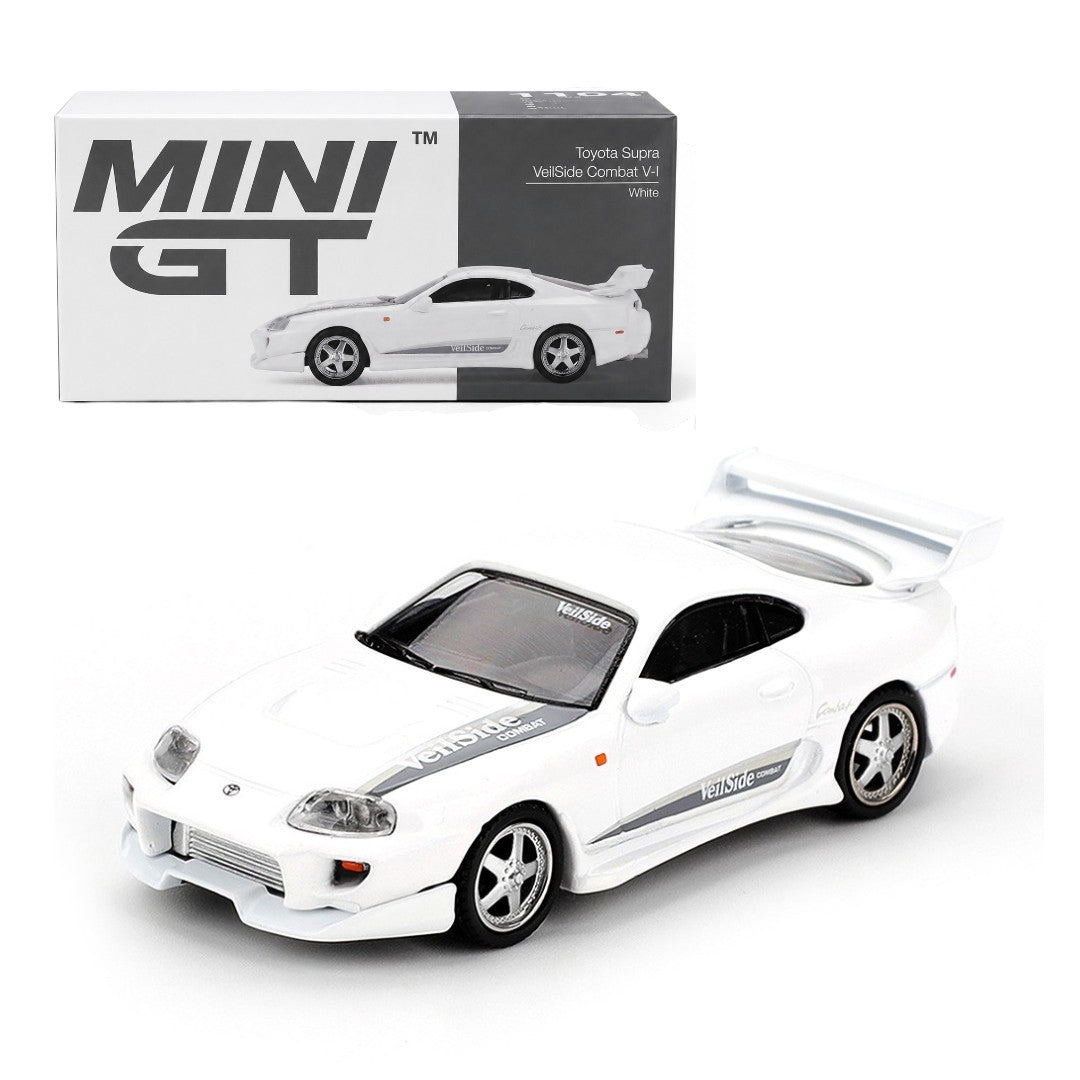 Mini GT 1:64 Toyota Supra VeilSide Combat V-I White Diecast Model Car