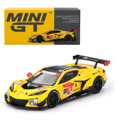 Mini GT 1:64 Chevrolet Corvette Z06 GT3.R #3 2025 IMSA Daytona 24 Hrs Pratt Miller Motorsports Diecast Model Car