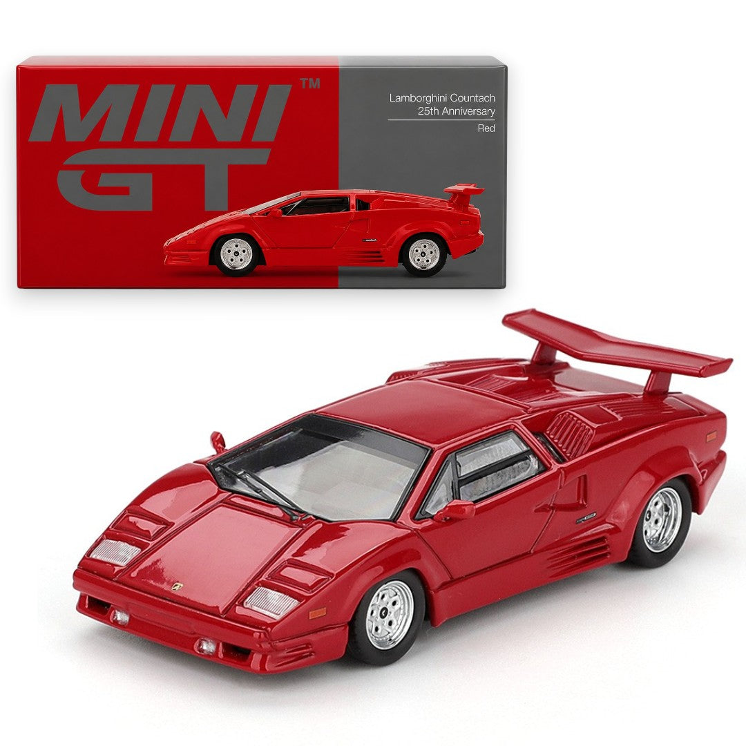 Mini GT 1:64 Lamborghini Countach 25th Anniversary Red Diecast Model Car