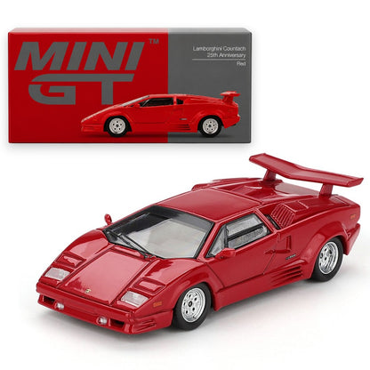 Mini GT 1:64 Lamborghini Countach 25th Anniversary Red Diecast Model Car