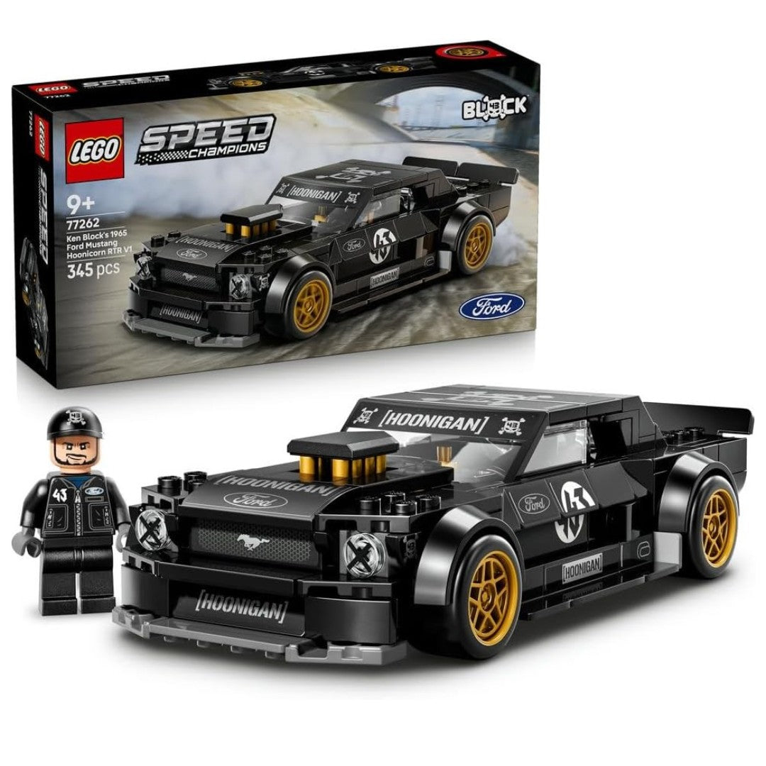 LEGO 77262 Speed Champions Ken Block's 1965 Ford Mustang Hoonicorn RTR V1 Building Set | 345 Pieces | Collectible Drift Car