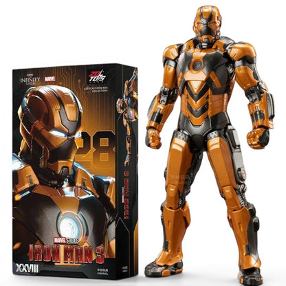 ZD Toys Marvel Studios Iron Man 3 Mark 28 (Jack) | 1:10 Scale 7-Inch Highly Articulated Action Figure
