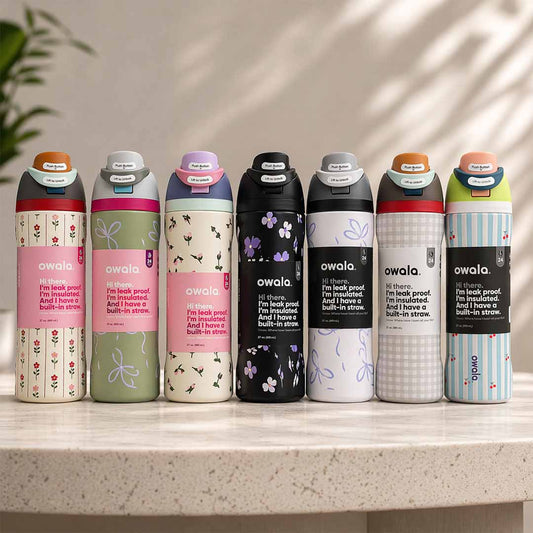 Owala FreeSip Insulated Stainless Steel Water Bottle 27oz. / 800ml – Leak-Proof Travel Bottle with Built-in Straw (Pack of 1)