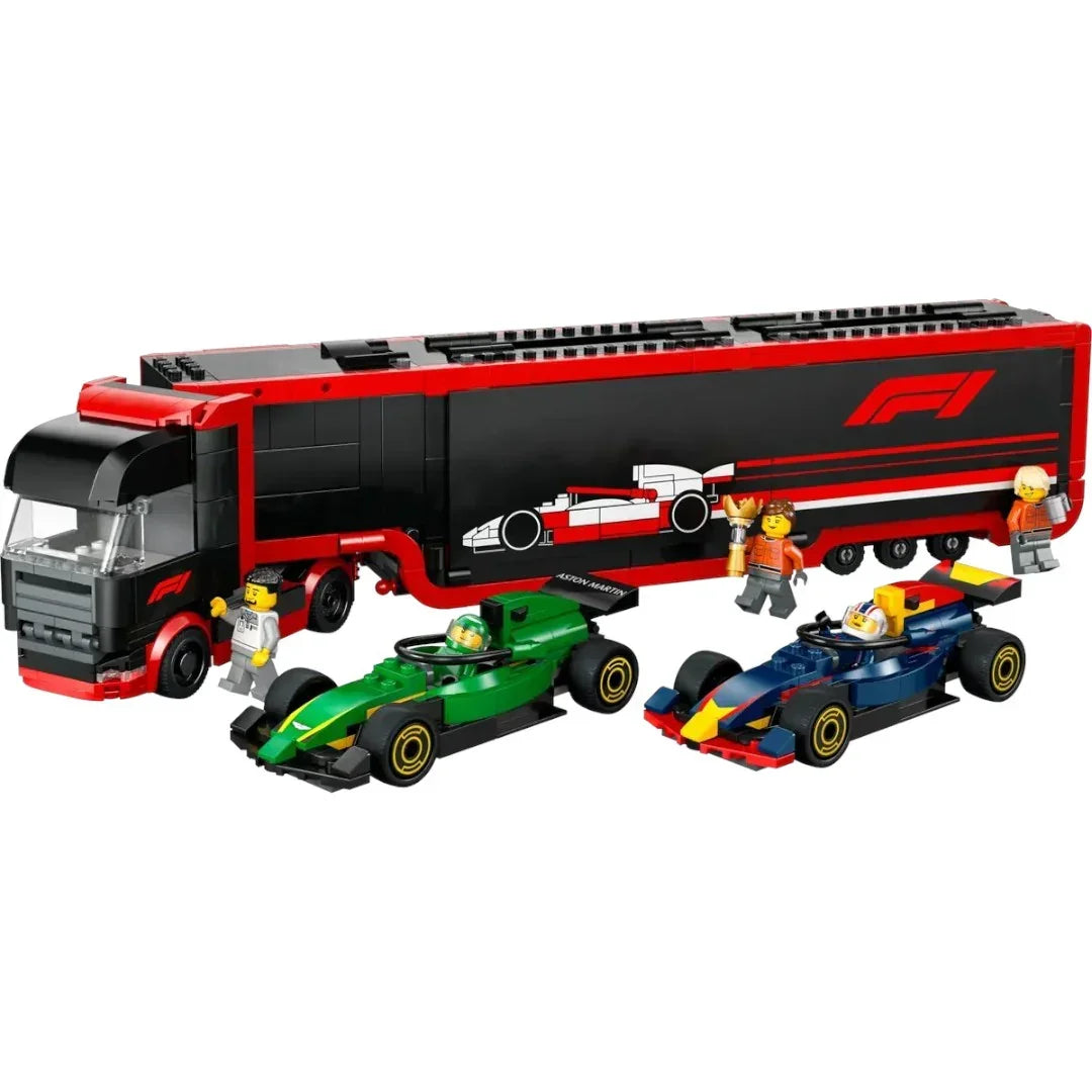 LEGO City F1 Truck with RB20 & AMR24 F1 Cars Toy Racing Transporter Set Building Blocks Toys for 8+ Gift for Boys and Girls - Jaiman Toys