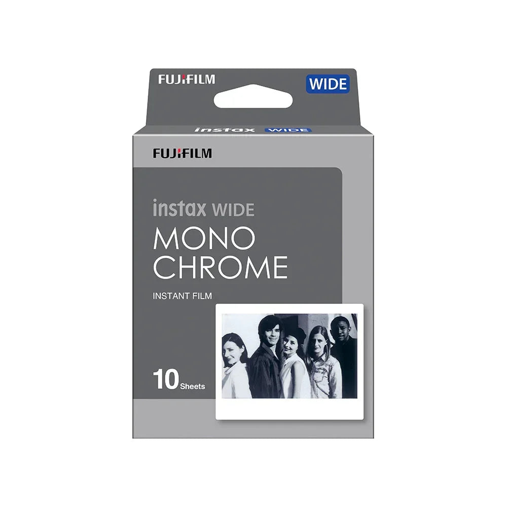 Instax Wide Film Monochrome - 1 Pack ( 10 Sheets) For Wide Series Camera