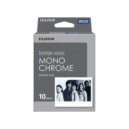 Instax Wide Film Monochrome - 1 Pack ( 10 Sheets) For Wide Series Camera