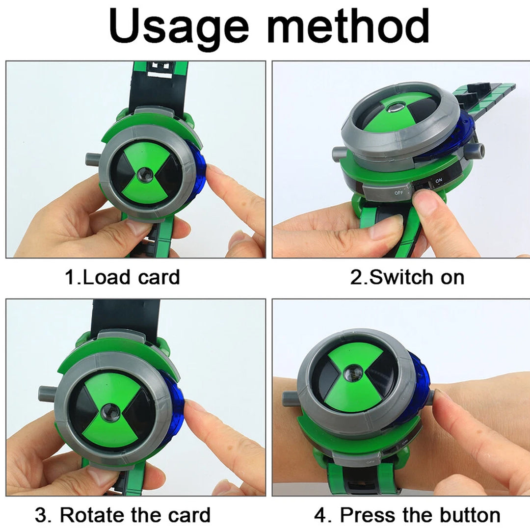 Ben 10 Alien Force Omnitrix Illuminator Watch Toy – Light-Up Role Play Gadget with Alien Discs | Ben 10 Kids Toy