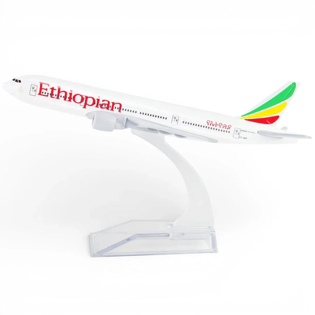 Breatoi 1:400 Die-Cast Aircraft Model Collection (16 cm) with Display Stand – International Airline Jet Showpieces