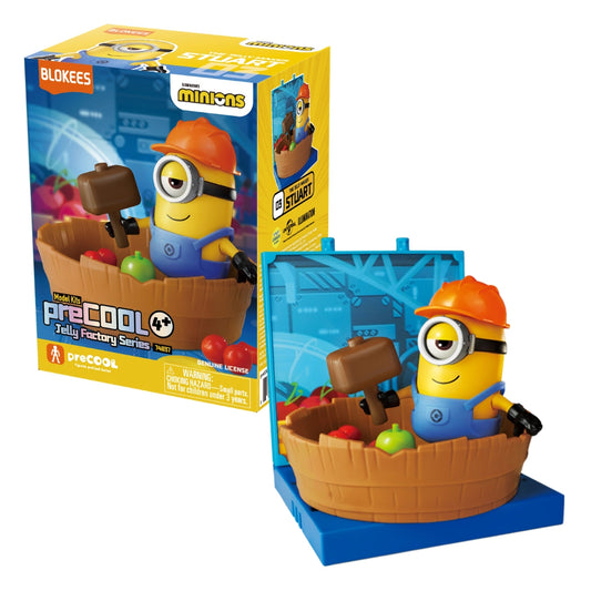 Blokees 74837 Minions PreCool Jelly Factory Series – Stuart Mini Figure Model Kit | Buildable Character Toy (Ages 4+)