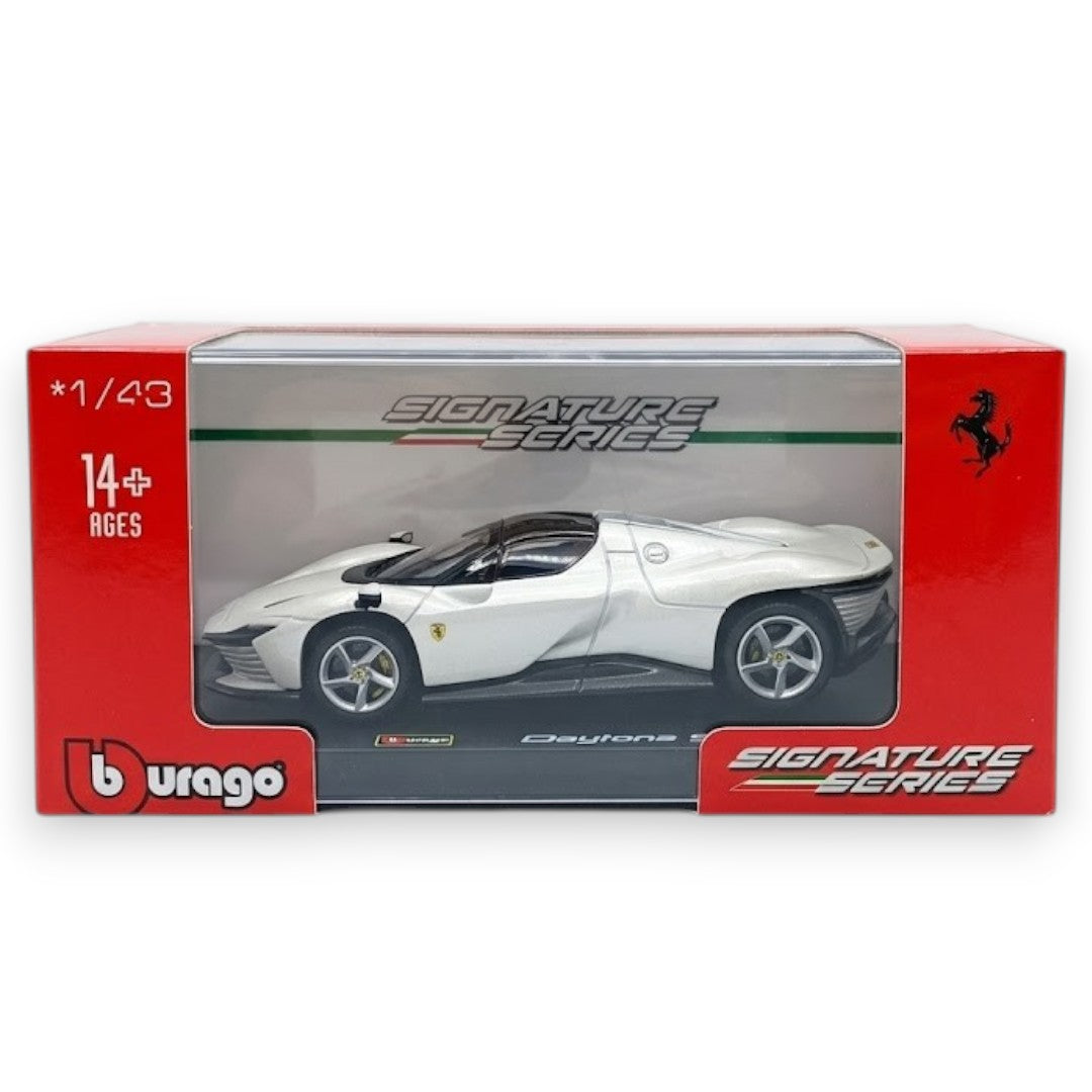 Bburago 1:43 Ferrari Daytona SP3 Diecast Model Car – Collectible Scale Car with Display Base