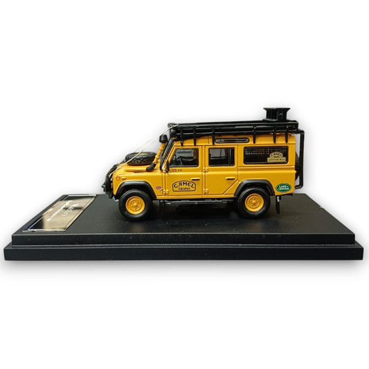 Master 1:64 Land Rover Defender 110 Diecast Model Car | Camel Trophy ; Expedition SUV Collectible with Roof Rack |