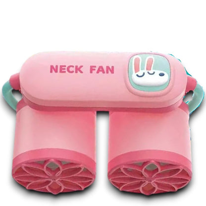 Portable Neck Fan – Dual Turbine Hands-Free Wearable Fan with Flexible Adjustable Band for Travel, Outdoor & Summer Use (Pack of 1)