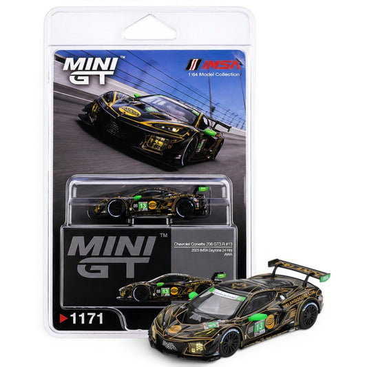 Mini GT 1:64 Chevrolet Corvette Z06 GT3.R #13 – 2025 IMSA Daytona 24 Hrs AWA (Blister Pack) Diecast Model Car
