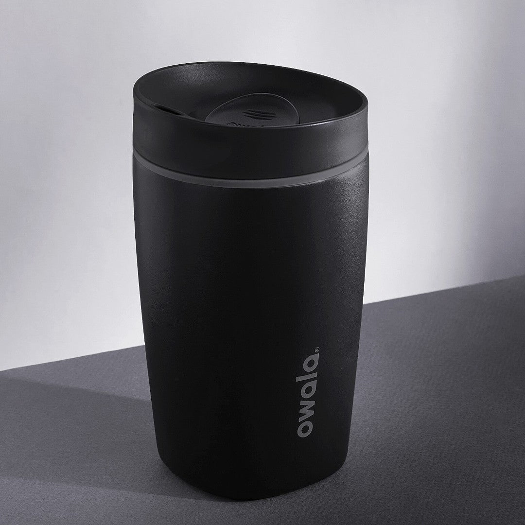 Owala SmoothSip Slider Insulated Sipper Bottle 12oz. / 355ml – Leakproof Travel Coffee Mug with Sliding Lid for Hot & Cold Drinks (pack of 1)