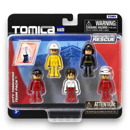 Tomica Rescue City Team Figure Pack | Mini Rescue Personnel Toy Set for Kids & Collectors