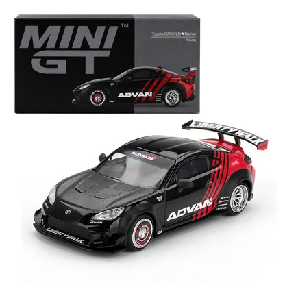 Mini GT 1:64 Toyota GR86 LB★Nation Advan Diecast Model Car