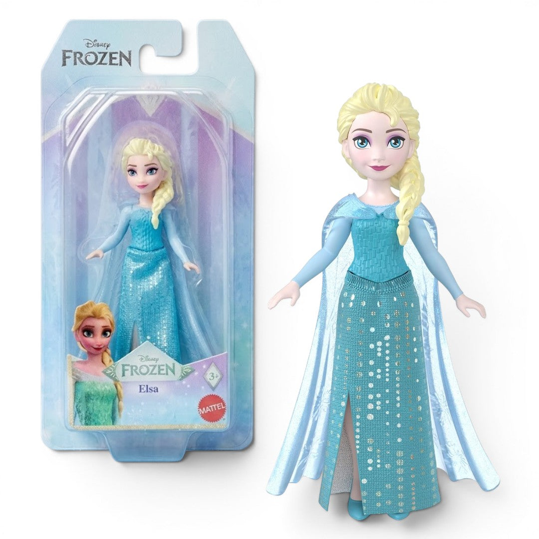 Disney Frozen Elsa Small Doll | Mattel Disney Frozen Collectible Fashion Doll with Removable Cape (4 inch)| Movie-Inspired Toy | Ages 3+