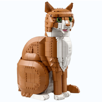LEGO 21376 Ideas Orange Cat Building Set (1755 Pieces) | Collectible Cat Display Model for Adults