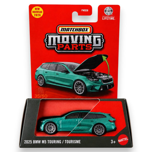 Matchbox Moving Parts 2025 BMW M5 Touring Die-Cast Model Car with Opening Hood | Premium 1:64 Scale BMW Collectible