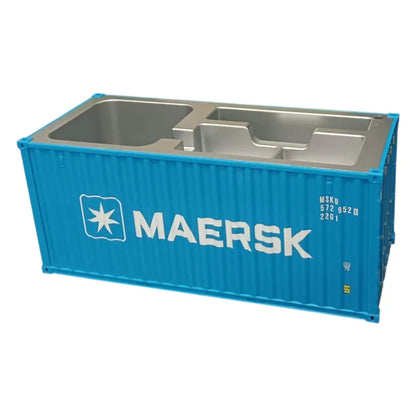 Shipping Container Style Pen Holder – Creative Desk Organizer with Open Top Storage | Industrial Office & Study Table Accessory