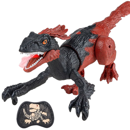 Remote Control 2.4GHz Walking Dinosaur with Mist Spray, Roaring Sound & LED Lights