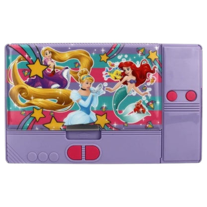 Disney Princess Kids Pencil Box with Calculator & Dual Sharpener | Large Capacity Multifunction Stationery Organizer | Purple