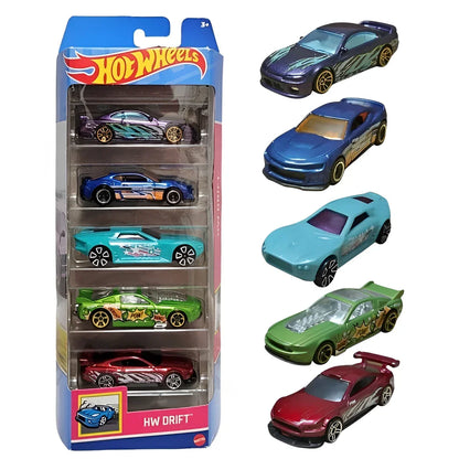 Hot Wheels HW Drift 5-Pack Die-Cast Cars | Mattel 1:64 Scale Drift Racing Vehicle Set