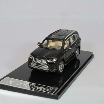 GCD 243 Lexus LX600 2021 Black 1:64 Diecast Model SUV – Premium Luxury SUV Collectible Miniature with Display Base