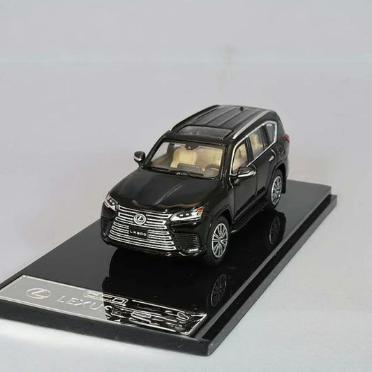 GCD 243 Lexus LX600 2021 Black 1:64 Diecast Model SUV – Premium Luxury SUV Collectible Miniature with Display Base